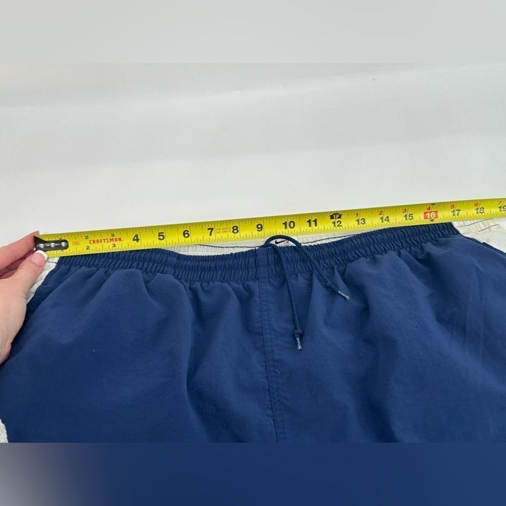 Vintage Nike Men's XL Running Shorts Nylon Blue BIG SWOOSH 90s Y2K White Tag - Picture 8 of 11